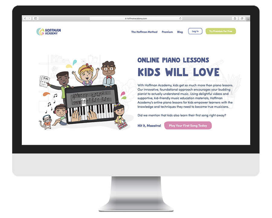 Hoffman Academy online piano lessons for kids