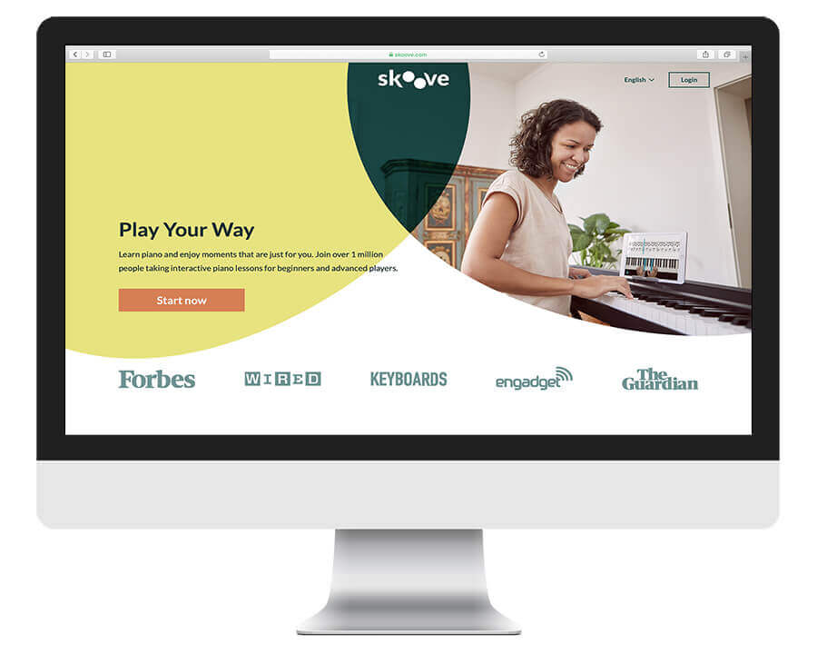 Skoove interactive online piano lessons